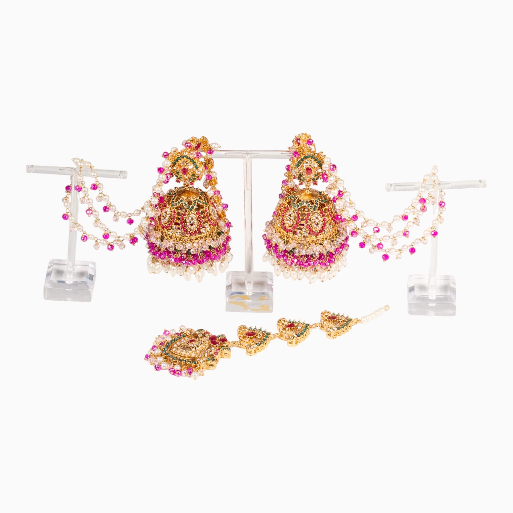 Veer Jhumka Earrings and Tikka Set