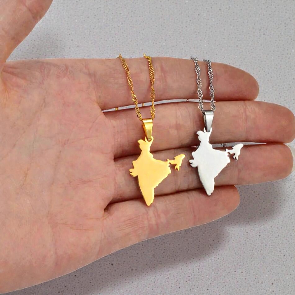 India Map Necklace