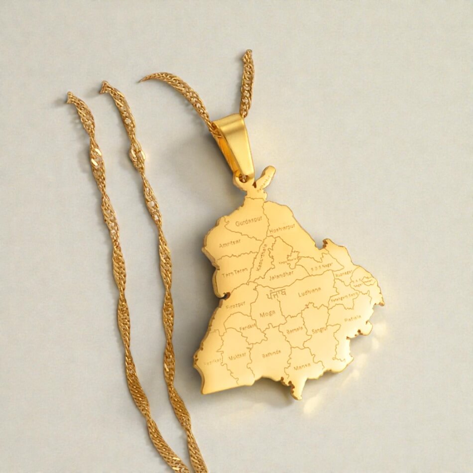 Punjab Map - Necklace