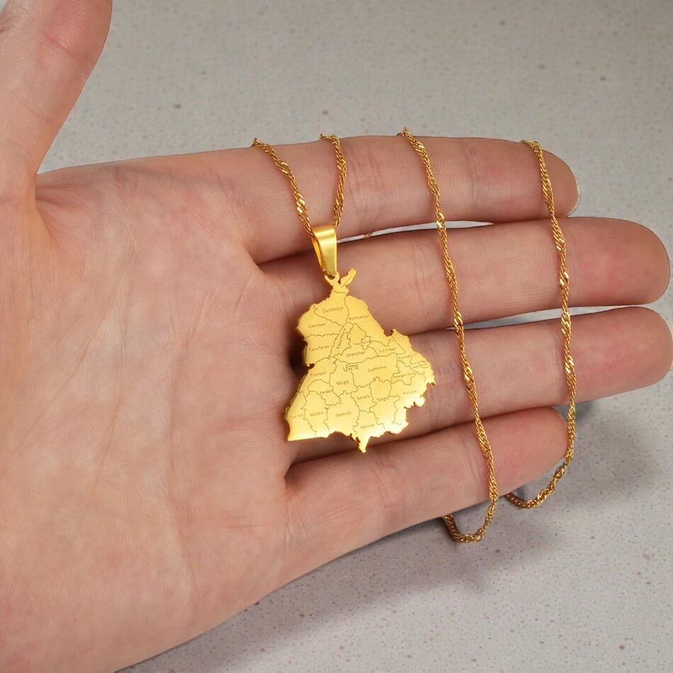 Punjab Map - Necklace