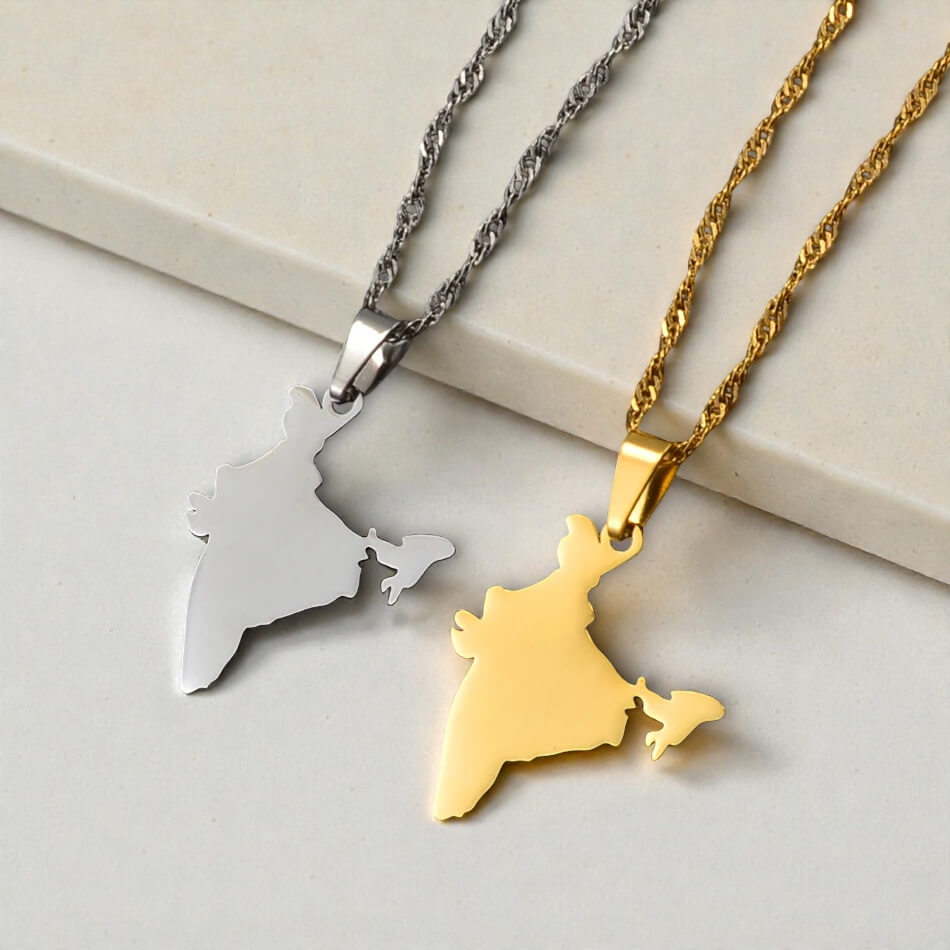 India Map Necklace